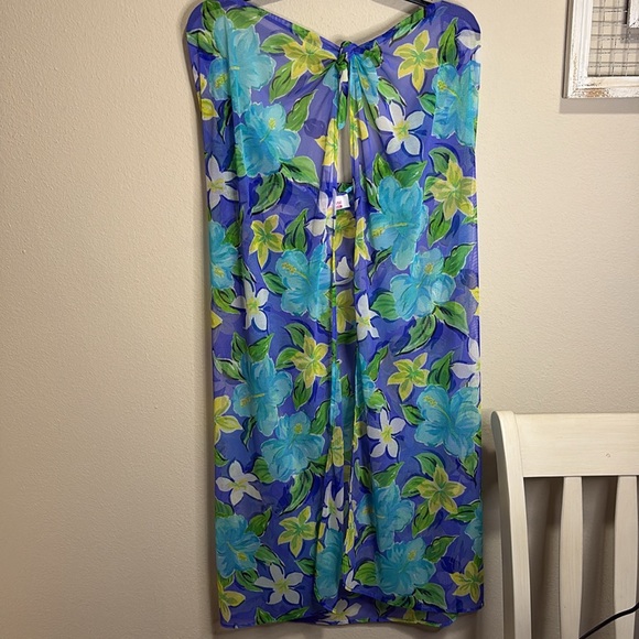 Other - Roxanne Vintage Floral Bathing Suit Cover & Sarong Size M/L